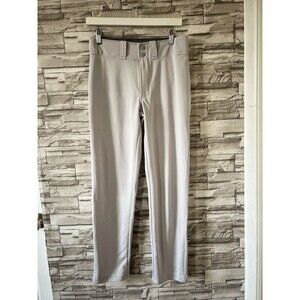 Mizuno Youth Flat Front Regular Fit Polyester Open Bottom White Baseball Pants